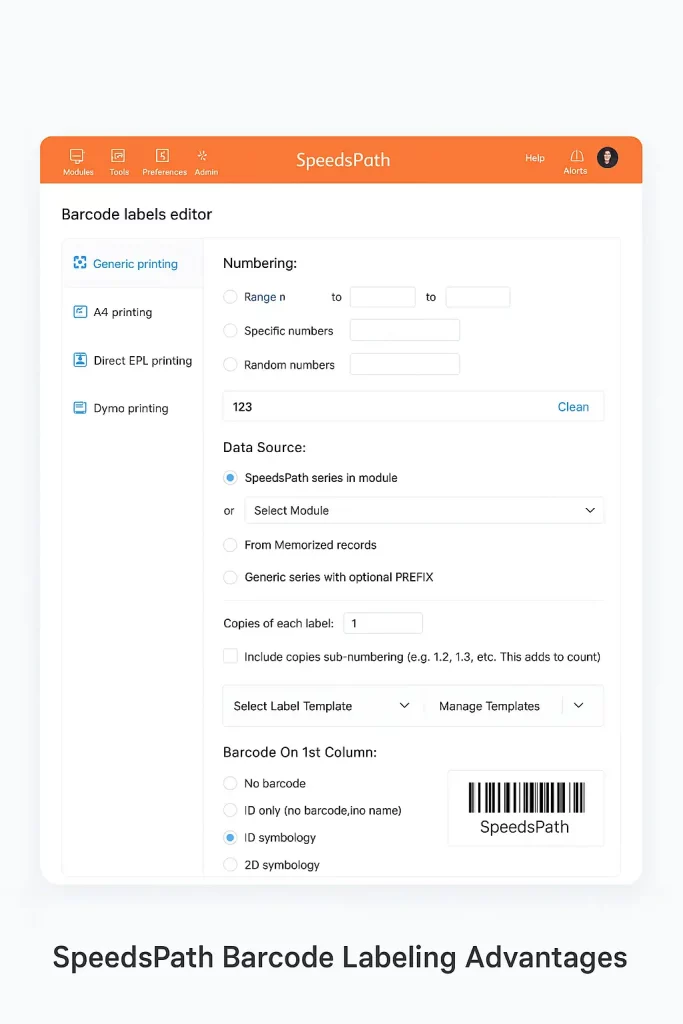 Advantages of SpeedsPath Barcode Labeling