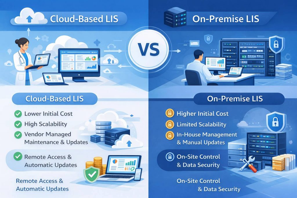 Comparison of cloud-based LIS and on-premise LIS